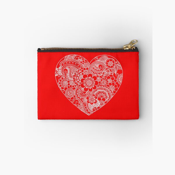 Item preview, Vertical Valentine Greeting Card Mehndi Red and White Design designed and sold by Mimsartprojects.