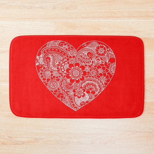 Item preview, Vertical Valentine Greeting Card Mehndi Red and White Design designed and sold by Mimsartprojects.