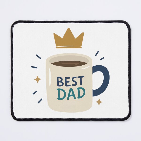 Item preview, Best Dad Coffee Mug with Blue/Teal/Gold Crown  designed and sold by jeweleddesigns.