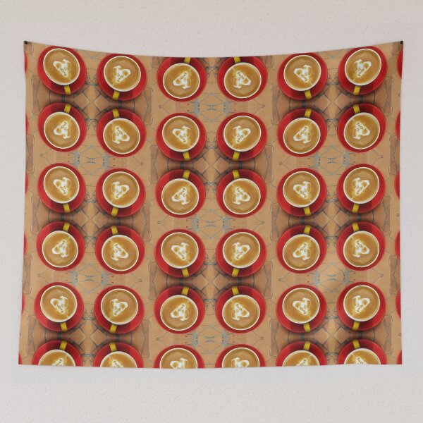 Item preview, Four Cups of Latte Art Coffee designed and sold by MagpieSprings.