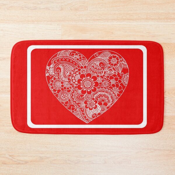 Item preview,  Love is Not Cancelled Valentine Day Greeting Card Red and White Mehndi Design designed and sold by Mimsartprojects.