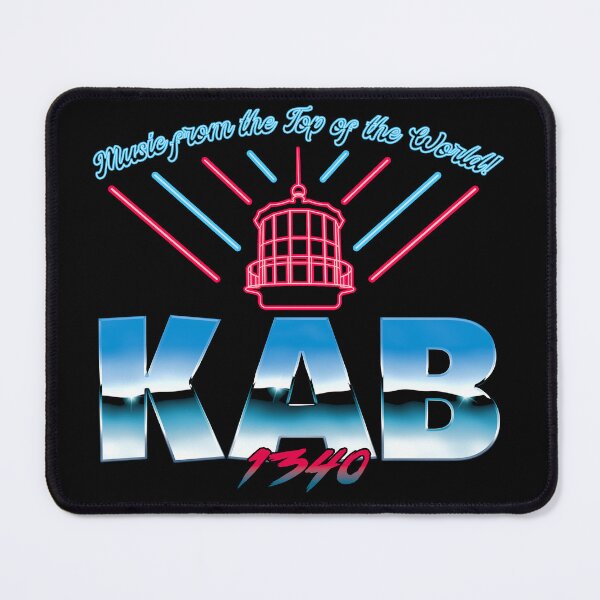 Item preview, The Fog KAB 1340 Radio Neon 80s Retrowave designed and sold by Power Up Prints.