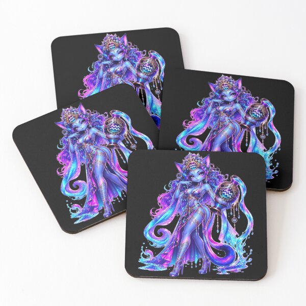 Item preview, Emily the Cosmic Cat - Aquarius Zodiac Sign designed and sold by ChaEmm_Studio.