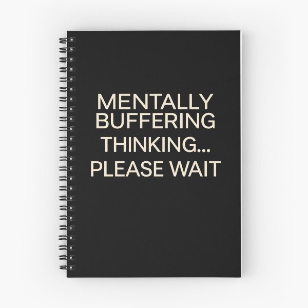 Item preview, Mentally Buffering Minimalist Funny Overthinking T-Shirt designed and sold by Egyptian king ⭐⭐⭐⭐⭐.