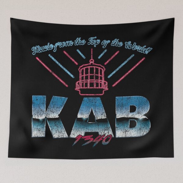 Item preview, The Fog KAB 1340 Radio Neon 80s Retrowave Distressed designed and sold by Power Up Prints.