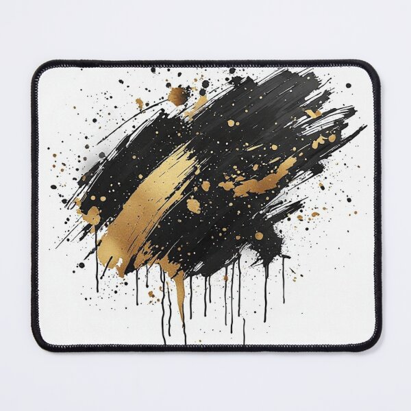 Item preview, Black Gold Slash - Abstract Brushstroke Art Print designed and sold by MdfkSyndicate.