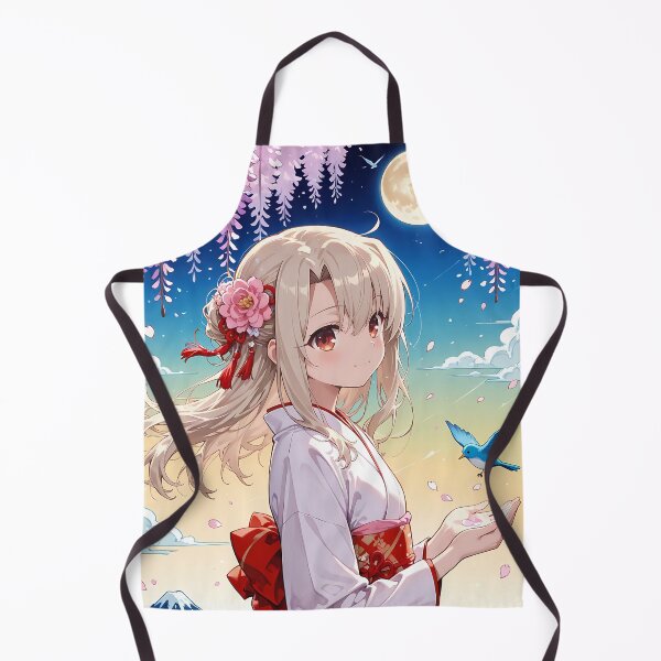 Item preview, Illyasviel von Einzbern Fate Stay Night Moonlit Sakura Kimono designed and sold by MicaheHaffner.