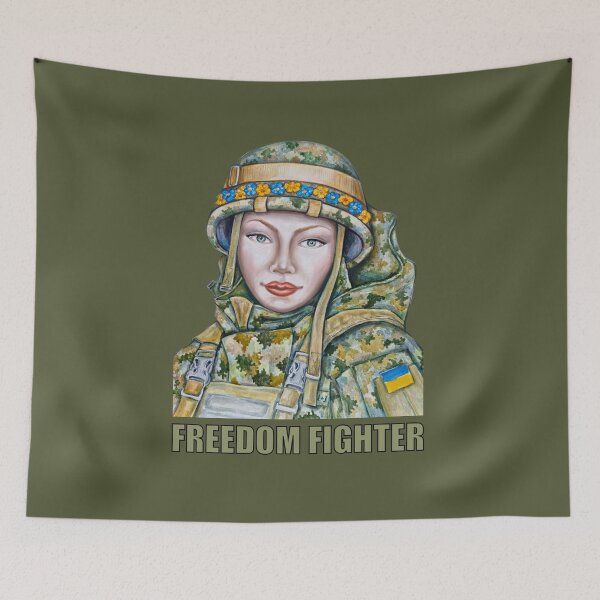 Item preview, FREEDOM FIGHTER - Ukrainian Woman Defender designed and sold by Skayana.