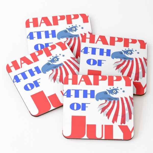 Item preview, Happy 4th of July Eagle Head Typography Text Art designed and sold by 22k Lab Studio.