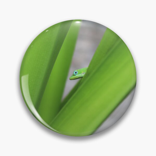 Item preview, Green Anole Gecko In Leaves designed and sold by NatSullivanArt.
