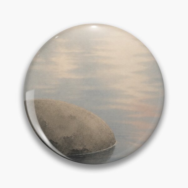 Item preview, Water and Stone Balance Wall Art Print – Japandi Japanese Sumi-e Poster, Zen River Stone Reflection, Minimalist Decor, Soft Ripple Mist, Made by Japanese Artist in Japan designed and sold by SereniBloom.