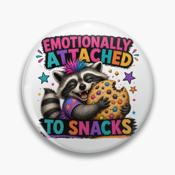 Item preview, Emotionally Attached To Snacks Funny Raccoon Shirt Design designed and sold by HippyRikky.