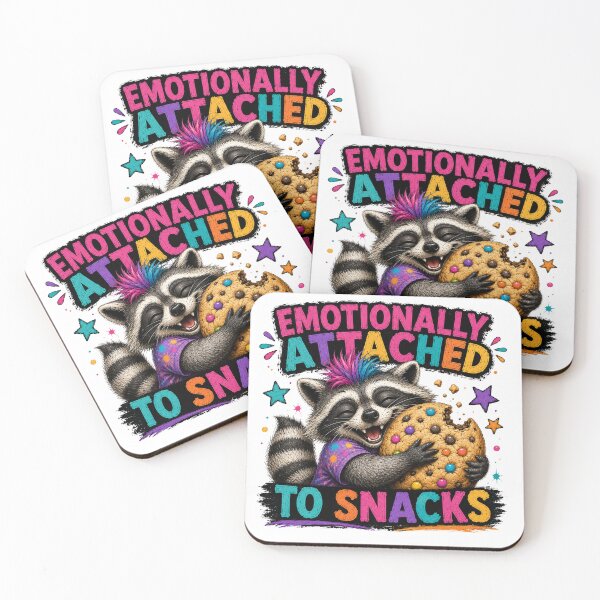 Item preview, Emotionally Attached To Snacks Funny Raccoon Shirt Design designed and sold by HippyRikky.