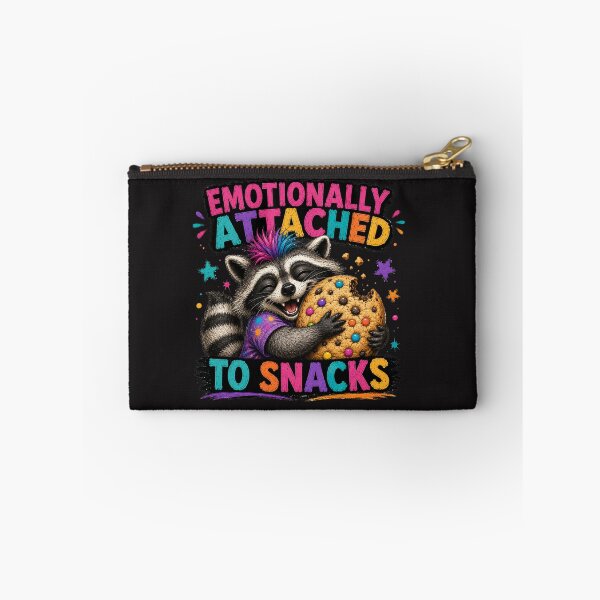 Item preview, Emotionally Attached To Snacks Funny Raccoon Shirt Design designed and sold by HippyRikky.