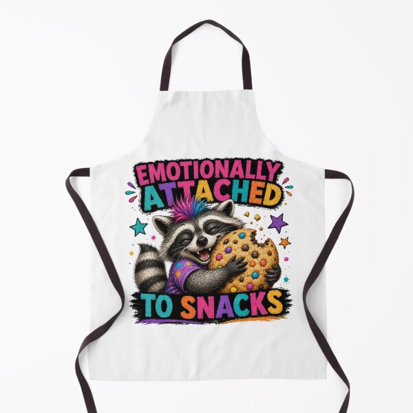 Item preview, Emotionally Attached To Snacks Funny Raccoon Shirt Design designed and sold by HippyRikky.