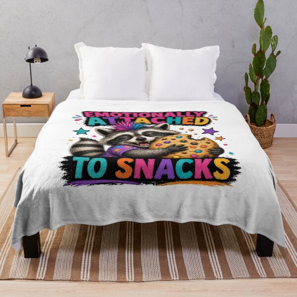 Item preview, Emotionally Attached To Snacks Funny Raccoon Shirt Design designed and sold by HippyRikky.