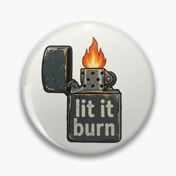 Item preview, Vintage Flip Top Lighter Lit It Burn designed and sold by Gkinoki.