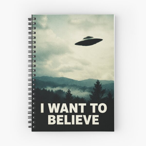 Item preview, Vintage UFO Sighting Poster Above Misty Forest Landscape designed and sold by ferminhays.