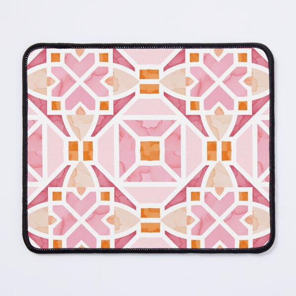 Item preview, Pastel Pink Damask Watercolor Geometric Pattern designed and sold by ScorpioSunStudio.