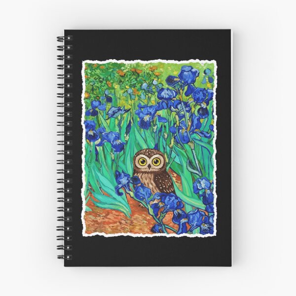 Item preview, Little Owl Among Blue Irises Painterly Botanical Garden designed and sold by JordynLadukeg65.