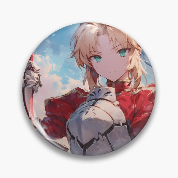 Item preview, Mordred Fate Grand Order Red Saber Knight Armor Power Pose designed and sold by bystudiolereve.