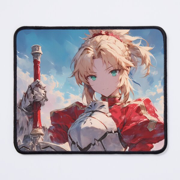 Item preview, Mordred Fate Grand Order Red Saber Knight Armor Power Pose designed and sold by bystudiolereve.