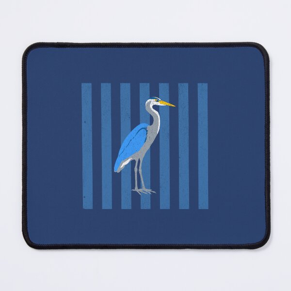 Item preview, Great Blue Heron, Blue Heron Bird, Wildlife Graphic, Birdwatching Gift, Coastal Nature Art, Vintage Stripe Design designed and sold by donwillisjrart.