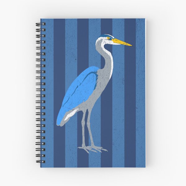 Item preview, Great Blue Heron, Blue Heron Bird, Wildlife Graphic, Birdwatching Gift, Coastal Nature Art, Vintage Stripe Design designed and sold by donwillisjrart.