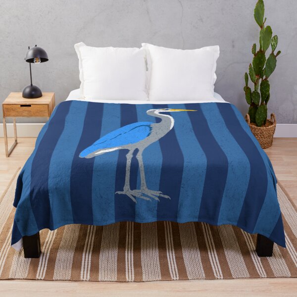 Item preview, Great Blue Heron, Blue Heron Bird, Wildlife Graphic, Birdwatching Gift, Coastal Nature Art, Vintage Stripe Design designed and sold by donwillisjrart.