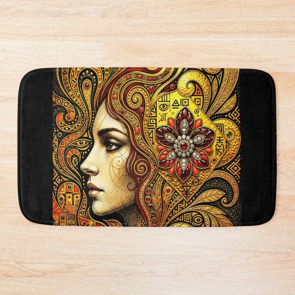 Item preview, Gilded Ornate Gold Art Nouveau Woman Portrait designed and sold by hepcat-plus.