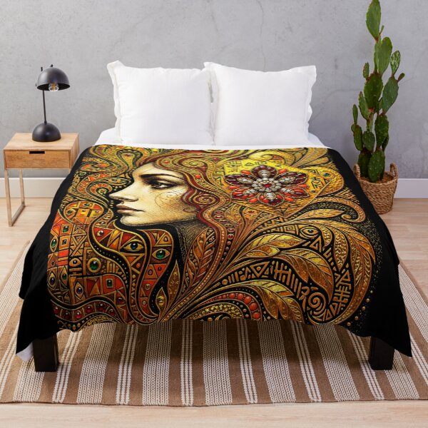 Item preview, Gilded Ornate Gold Art Nouveau Woman Portrait designed and sold by hepcat-plus.
