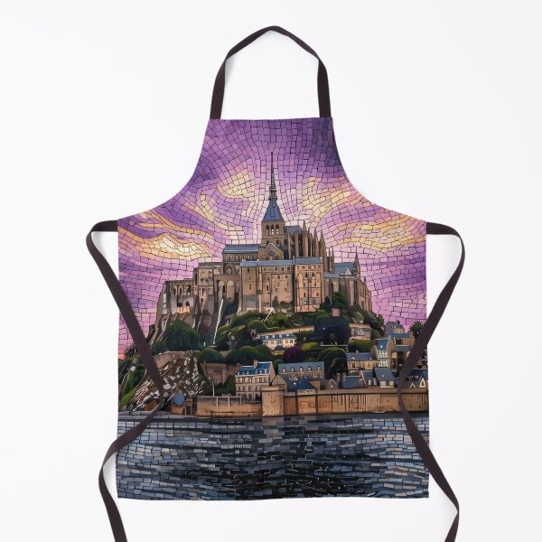 Item preview, Mont Saint Michel Purple Sunset Mosaic Art designed and sold by KCdS2026.