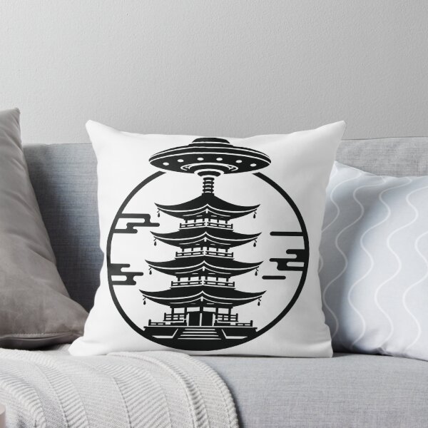 Item preview, Ancient Contact Pagoda – Japanese UFO Monogram Design designed and sold by Handcan.