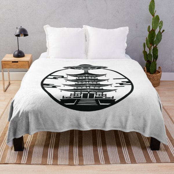 Item preview, Ancient Contact Pagoda – Japanese UFO Monogram Design designed and sold by Handcan.