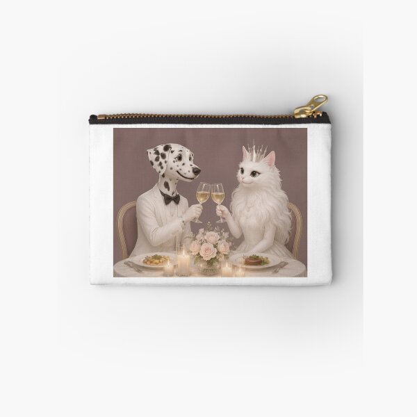 Item preview, Dalmatian & White Cat Wedding Couple designed and sold by Liana-666.