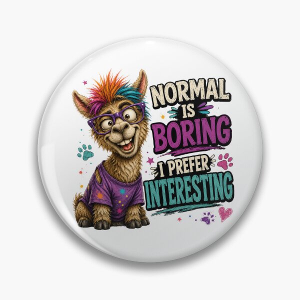 Item preview, Normal Is Boring I Prefer Interesting Funny Llama Design designed and sold by HippyRikky.