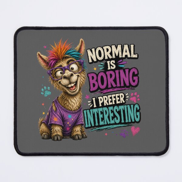 Item preview, Normal Is Boring I Prefer Interesting Funny Llama Design designed and sold by HippyRikky.