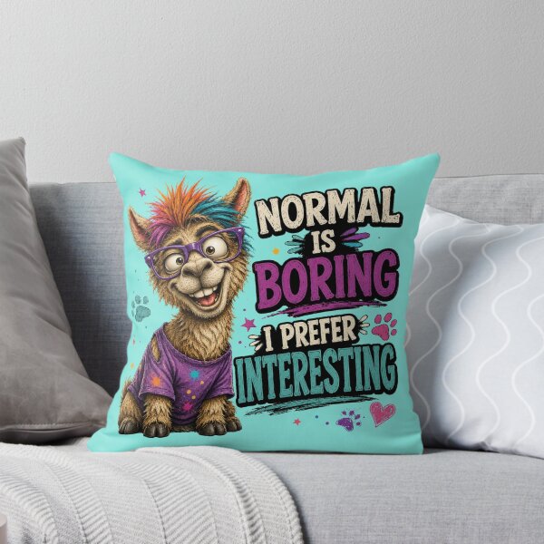 Item preview, Normal Is Boring I Prefer Interesting Funny Llama Design designed and sold by HippyRikky.