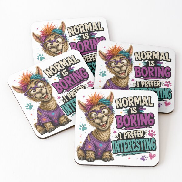 Item preview, Normal Is Boring I Prefer Interesting Funny Llama Design designed and sold by HippyRikky.