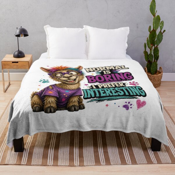 Item preview, Normal Is Boring I Prefer Interesting Funny Llama Design designed and sold by HippyRikky.
