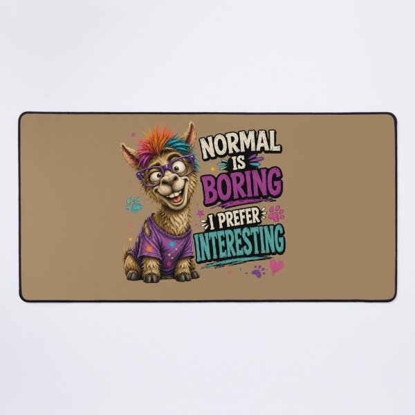 Item preview, Normal Is Boring I Prefer Interesting Funny Llama Design designed and sold by HippyRikky.