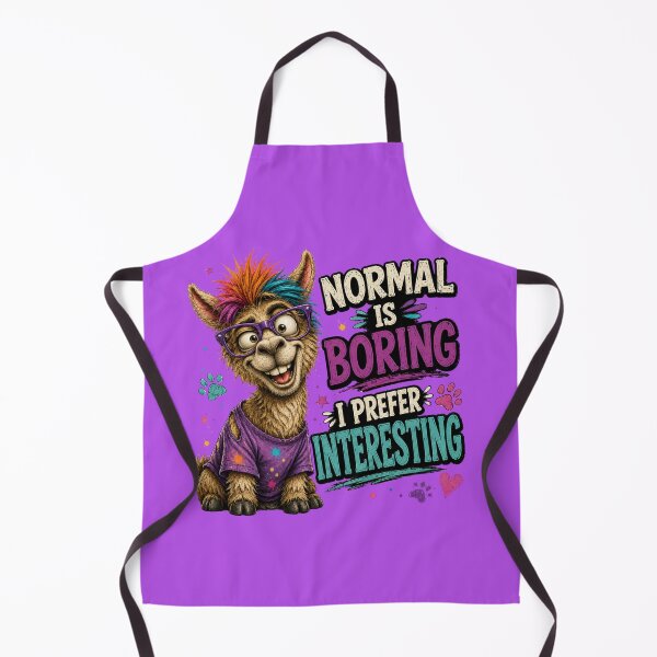 Item preview, Normal Is Boring I Prefer Interesting Funny Llama Design designed and sold by HippyRikky.