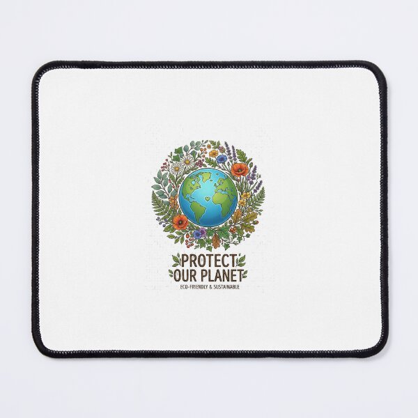 Item preview, Protect Our Planet Eco Friendly Floral Earth designed and sold by UrbanVoid Studio.