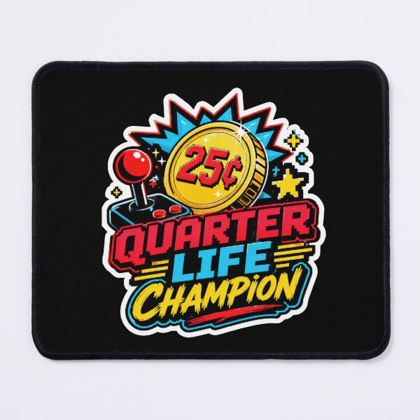 Item preview, Quarter Life Champion Retro Arcade Gamer Design designed and sold by Sketchlegacy.