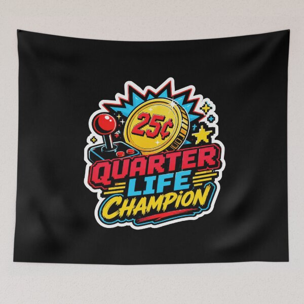 Item preview, Quarter Life Champion Retro Arcade Gamer Design  designed and sold by Sketchlegacy.