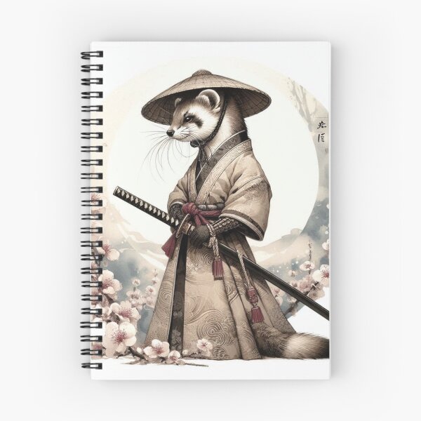 Item preview, The Wandering Ferret Ronin – Guardian of the Blossoms designed and sold by ExpressoJungle.