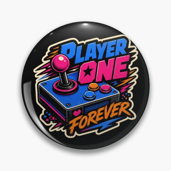 Item preview, Player One Forever Retro Arcade Gaming Design  designed and sold by Sketchlegacy.