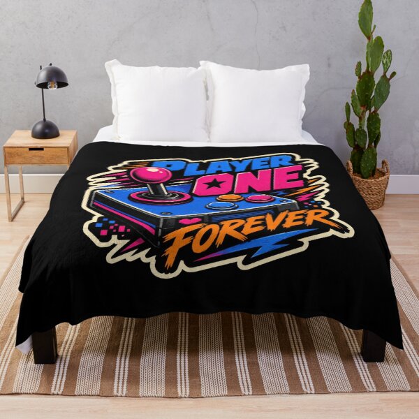 Item preview, Player One Forever Retro Arcade Gaming Design designed and sold by Sketchlegacy.