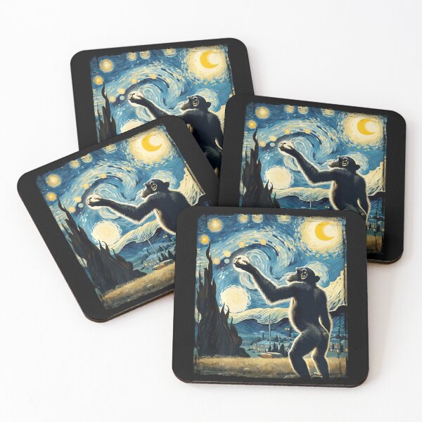 Item preview, Chimp Star Gazer - Artistic Van Gogh Starry Night Chimpanzee  designed and sold by Littermin.