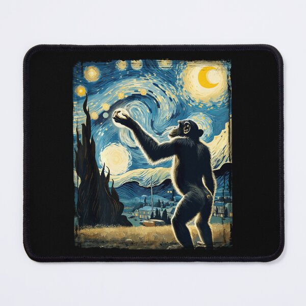 Item preview, Chimp Star Gazer - Artistic Van Gogh Starry Night Chimpanzee designed and sold by Littermin.